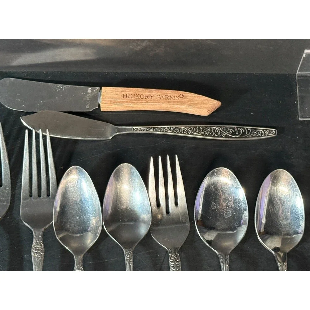Mixed Stainless Steel Flatware Lot Vintage Replacement Spoons Forks Knives